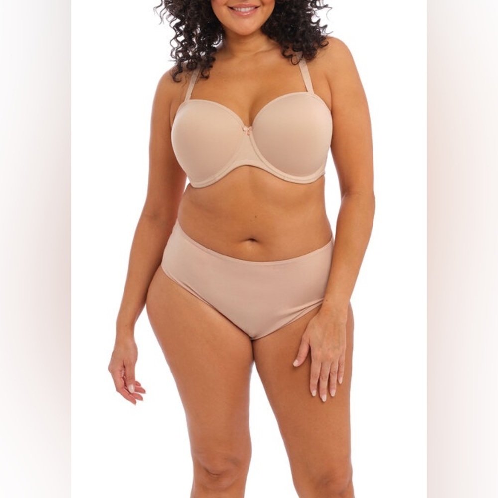 Elomi Beige Strapless Bra Full Coverage Smooth, seamless bra 38I plus size bra - Picture 4 of 10